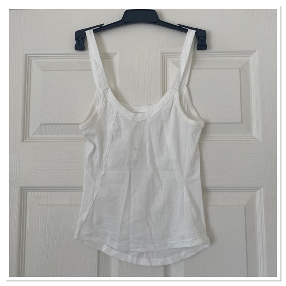 Free People Alia Tank Top In Optic White XS NWT - Picture 4 of 5